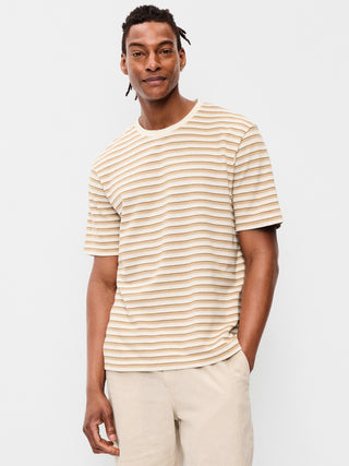 Camiseta de rayas de punto texturizado.