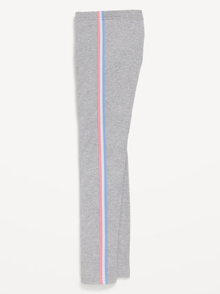Leggings con ribete de arcoíris para niñas.