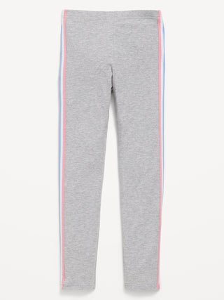 Leggings con ribete de arcoíris para niñas.