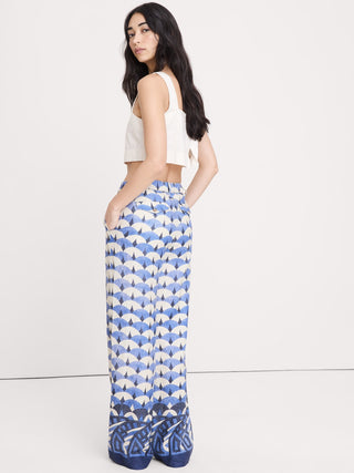 Pantalón Ancho Talle Alto de Lino