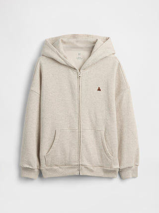 Sudadera con capucha extragrande y cremallera VintageSoft para niños.