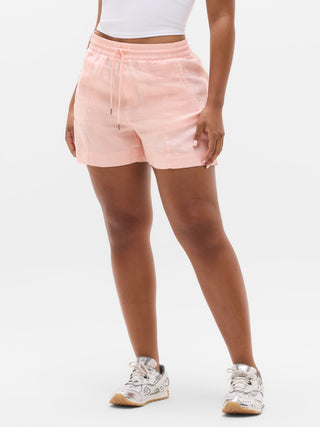 Short con Cintura Elástica de Lino