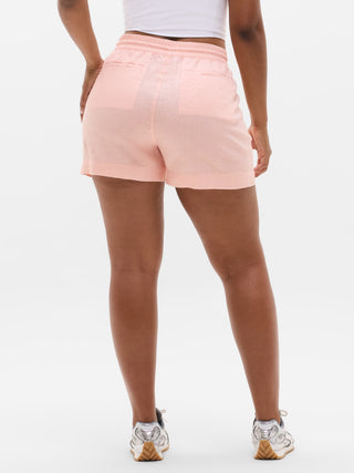 Short con Cintura Elástica de Lino