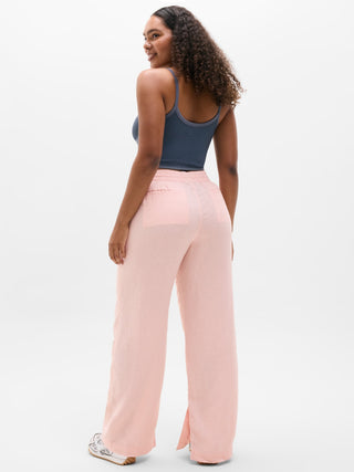 Pantalón Wide Leg Talle Alto de Lino
