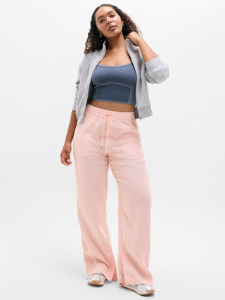 Pantalón Wide Leg Talle Alto de Lino