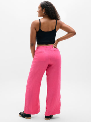 Retreat Linen High Rise Wide Leg Pant