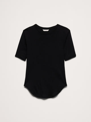 Camiseta Airy de algodón con mangas al codo.