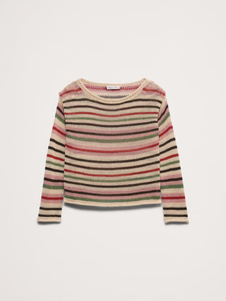 Jersey Heirloom de lino con cuello barco.