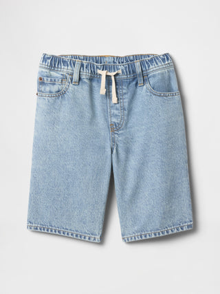 Shorts vaqueros holgados sin cordones para niños.