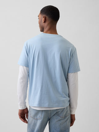 Camiseta Cuello Redondo de Algodón