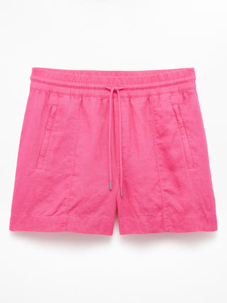 Short con Cintura Elástica de Lino