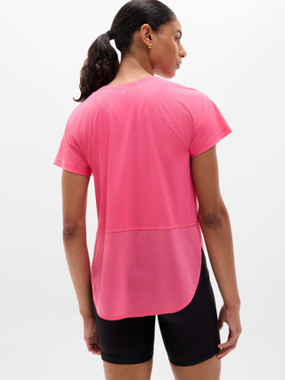 Camiseta Deportiva Cuello Redondo Detalle Malla