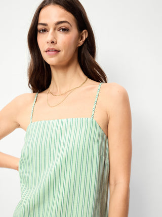 Vestido recto mini con tiras.