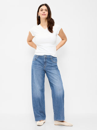 Low-Rise Loose Jeans.