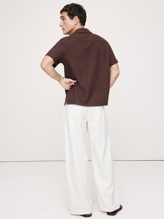 Camisa Resort de punto texturizado.