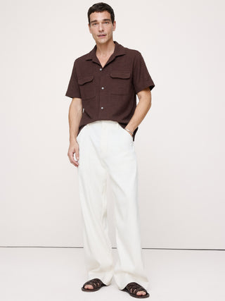 Camisa Resort de punto texturizado.