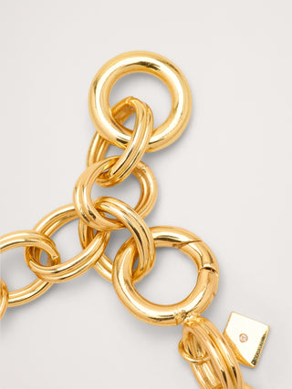 Pulsera de cadena con doble eslabón ovalado.