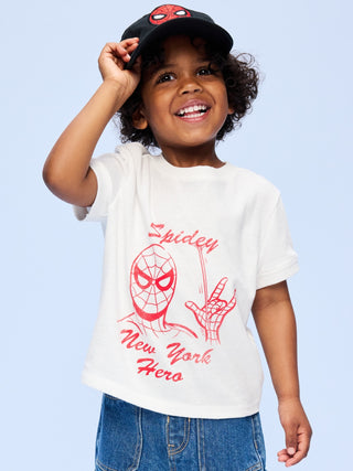 Camiseta con timbre gráfico de Old Navy x Marvel Spider-Man para niños pequeños.