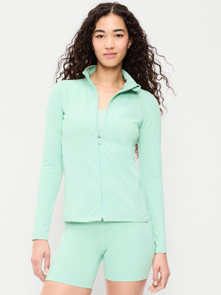 Chaqueta StudioSmooth con cremallera completa.