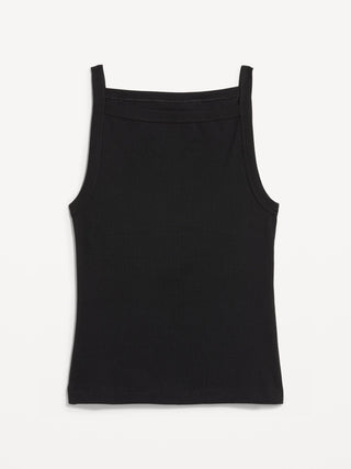 Camiseta sin mangas con delantal sin mangas ajustada.