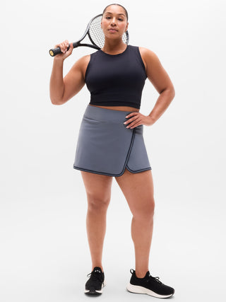 Asymmetric Sport Skirt with Logo