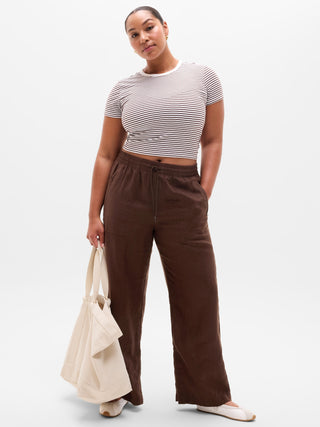 Pantalón Wide Leg Talle Alto de Lino