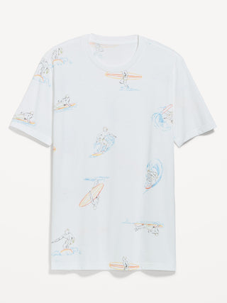 Camiseta Manga Corta de Algodón con Estampado
