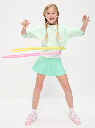 Enagua Deportiva Talle Alto con Efecto Plisado, Niña