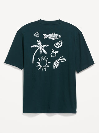 Camiseta Manga Corta con Gráfico Big League, Hombre