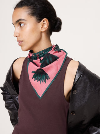 Pañuelo con Estampado Floral de Algodón