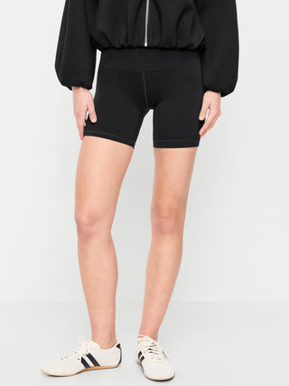 Shorts ciclistas StudioSmooth de talle alto, entrepierna de 6 pulgadas.