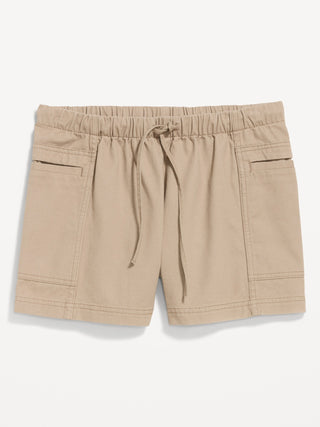 Shorts utilitarios sin cierres de cintura alta.