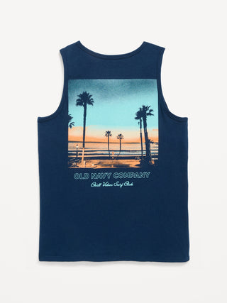 Camiseta sin mangas con logo gráfico para niños.