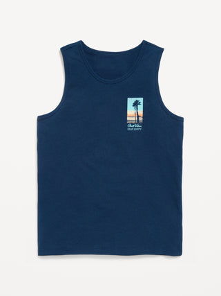 Camiseta sin mangas con logo gráfico para niños.