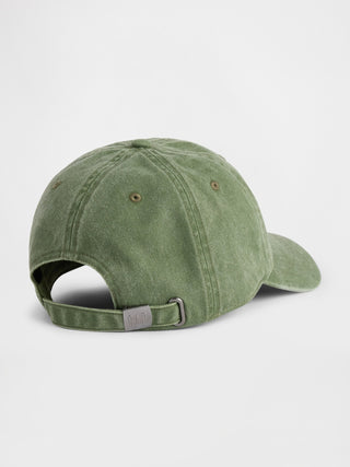 Gorra de béisbol con logo lavado.