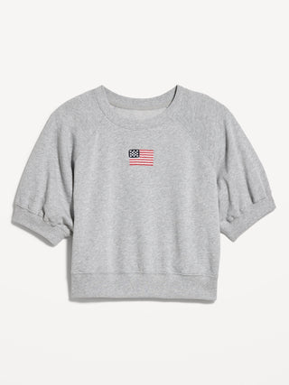 Sudadera raglán corta de manga corta.