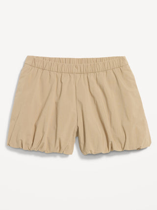 Shorts de popelina con dobladillo abullonado.
