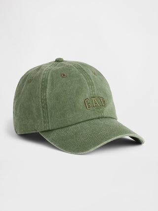 Gorra de béisbol con logo lavado.