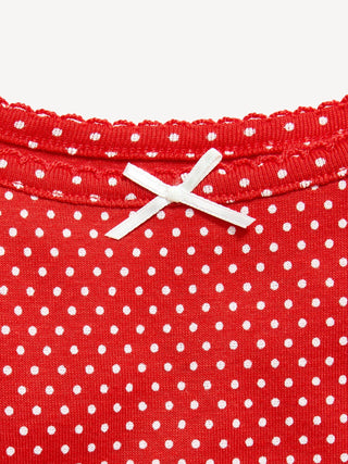 Camiseta sin mangas estampada ajustada para niñas.