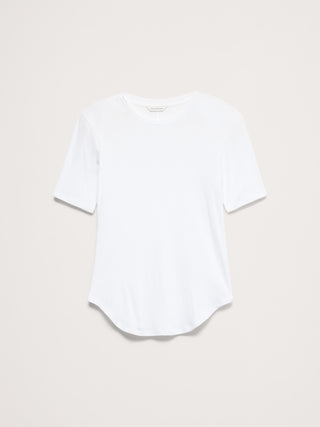 Camiseta Airy de algodón con mangas al codo.