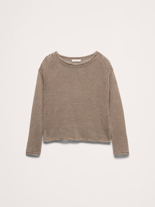 Jersey Heirloom de lino con cuello barco.