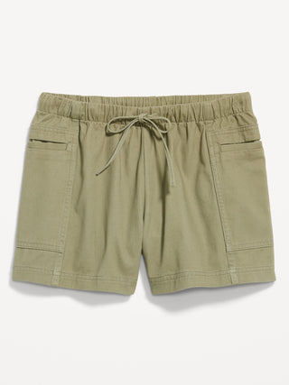 Short Talle Medio Cintura Elástica de Algodón