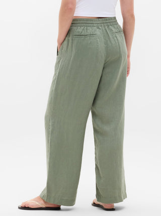 Retreat Linen High Rise Wide Leg Pant