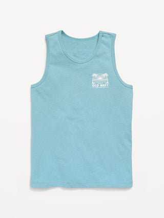 Camiseta sin mangas con logo gráfico para niños.