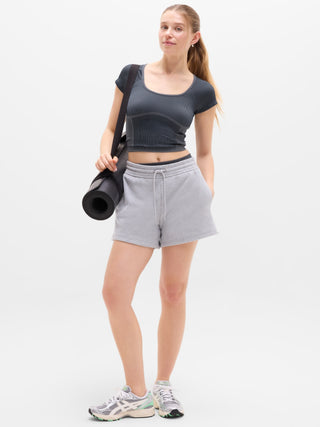 Open Back Seamless Sports T-Shirt