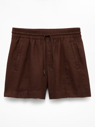 Linen Elastic Waist Shorts