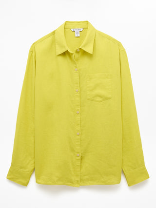 Camisa Manga Larga con Botones de Lino