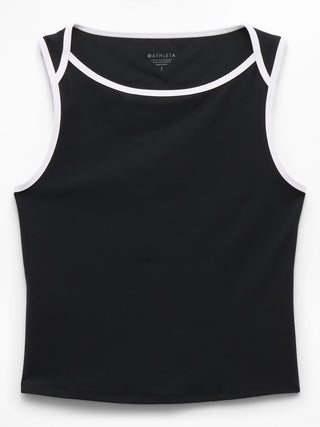 Transcend Camiseta sin mangas con espalda abierta.