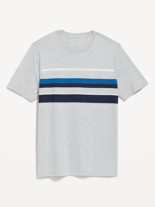 Camiseta Manga Corta con Detalle de Rayas