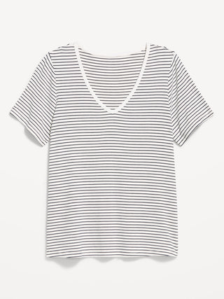Camiseta de lujo con cuello en V.